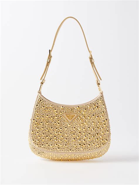 prada gold shoulder bag